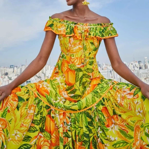 NWT Farm Rio Tangerines Dress - Picture 4 of 14